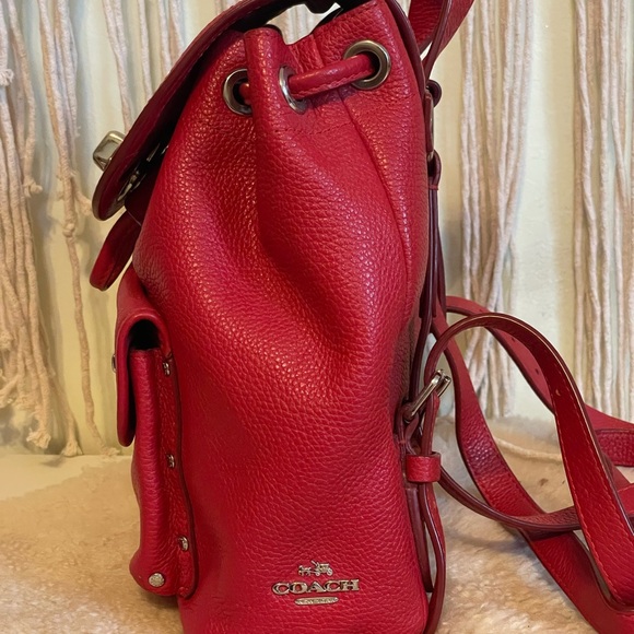 COACH Red Mini Backpack - Picture 4 of 6